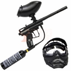 Spyder Victor Paintball Marker .68 Cal + 200 Rounds .68 Cal Hopper + Paintball Mask + Tippmann CO2 Tank 12oz + Empire Heat Paintball .68 Cal 500 Rounds