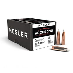 Nosler AccuBond Spitzer Projectiles 7mm .284" 140gr 50 Count