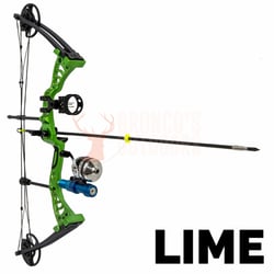 Man Kung MK-CB50 55lb Compound Bow Lime + Bow Fishing Kit