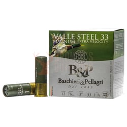 B&P Valle Steel 12ga 3" 33gm 25 Rounds