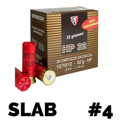 Fiocchi HP 32 12ga 2 3/4" 32gm #4 Shot 250 Rounds