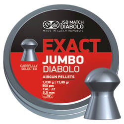 JSB Match Diabolo Exact Jumbo .22 15.89gr Pellets 500 Rounds