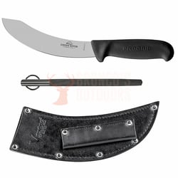 Green River Shepherds Knife 150mm Carbon Steel Blade + Sharpening Steel + Leather Sheath