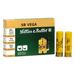 S&B Vega 20ga 70mm 26gm #4 Shot 10 Rounds