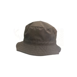 Selke 111 Cotton Oilskin Bucket Hat Brown