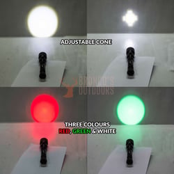 Bushgear BG-500Z 3 LED Zoomable Flashlight + 18650 Batteries + Charger + Remote Switch + Scope Mount