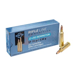 PPU Rifle Line .22-250 55gr SP