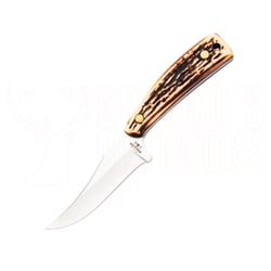Bear & Son Cutlery Stag Delrin Upswept Skinner 7 1/4"