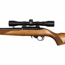 Ruger 10/22 Sporter Blued Wood .22 LR Rifle + 4x32mm Scope + Suppressor