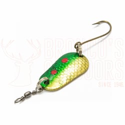 Kilwell Zed Spinner Fishing Lure Single Hook Green Gold 12gm