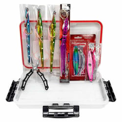 Catch Kingfish Jigs + Deluxe Pliers + Waterproof Tackle Box