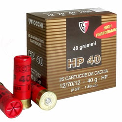 Fiocchi HP 40 12ga 2 3/4" 40gm 25 Rounds