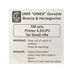 Ginex Small Rifle Primers 100 Count