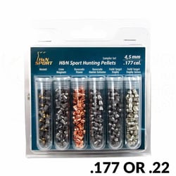 H&N Sport Sampler Hunting Pellets .177 or .22 Calibre