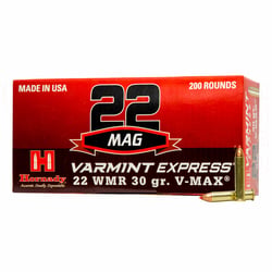 Hornady Varmint Express .22 WMR 30gr V-Max 200 Rounds