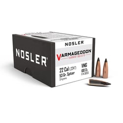 Nosler Varmageddon Projectiles .22 Cal .224" 53gr 100 Count