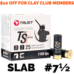 Trust Competition Trap Sporting Black 12ga 2 3/4" 28gm #7.5 Lead Shot 25 Rounds 1150fps