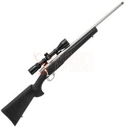 Howa 1500 Stainless Steel Black 7mm-08 20" + Nikko Stirling Zero-Lok Rings 1" + Vortex Diamondback Riflescope 4-12x40mm BDC