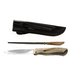 Baza K Knives Hunting Knife 2 Piece Set 4.5" Antler Handle