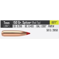 Nosler Ballistic Tip Hunting Projectiles 7mm .284" 150gr 50 Quantity