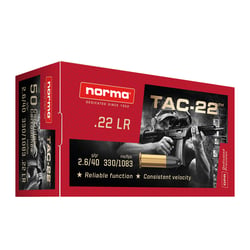 Norma TAC .22 LR 40gr LRN 500 Rounds