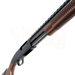 Mossberg 500 Retrograde Persuader Walnut Cyl Bore 12ga with Heat Shield