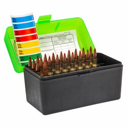 MTM Case-Gard Flip-Top Rifle Ammo Box Clear Green/Black