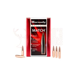 Hornady Match BTHP Projectiles .30 Cal 168gr 100 Count