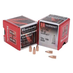 Hornady Varmint Projectiles .22 Hornet 45gr 100 Count