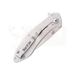 Bear & Son Cutlery 112 Frame Lock Folding Knife Stainless Steel 4" Closed