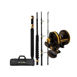 Tica Traveller 704 7' 4-Piece 24kg Overhead Rod + Penn Squall 50LD Lever Drag Reel