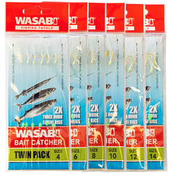 Wasabi Sabiki Fishing Rigs Twin Pack 2x 3 Hooks