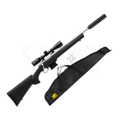 Howa Mini Stainless Black .223 20" 1/2-28" + Nikko Stirling Panamax Scope 3-9x40mm + Sonic 40 Compact Suppressor 6mm 1/2-28 + Buffalo River Carry Pro II Gun Bag