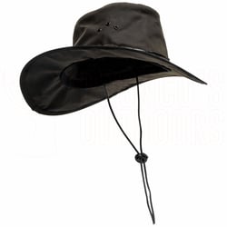 Selke 103 Cotton Oilskin Hat with Fly Band Brown
