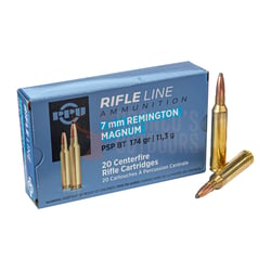 PPU Rifle Line 7mm Rem Mag 174gr PSP BT 20 Rounds