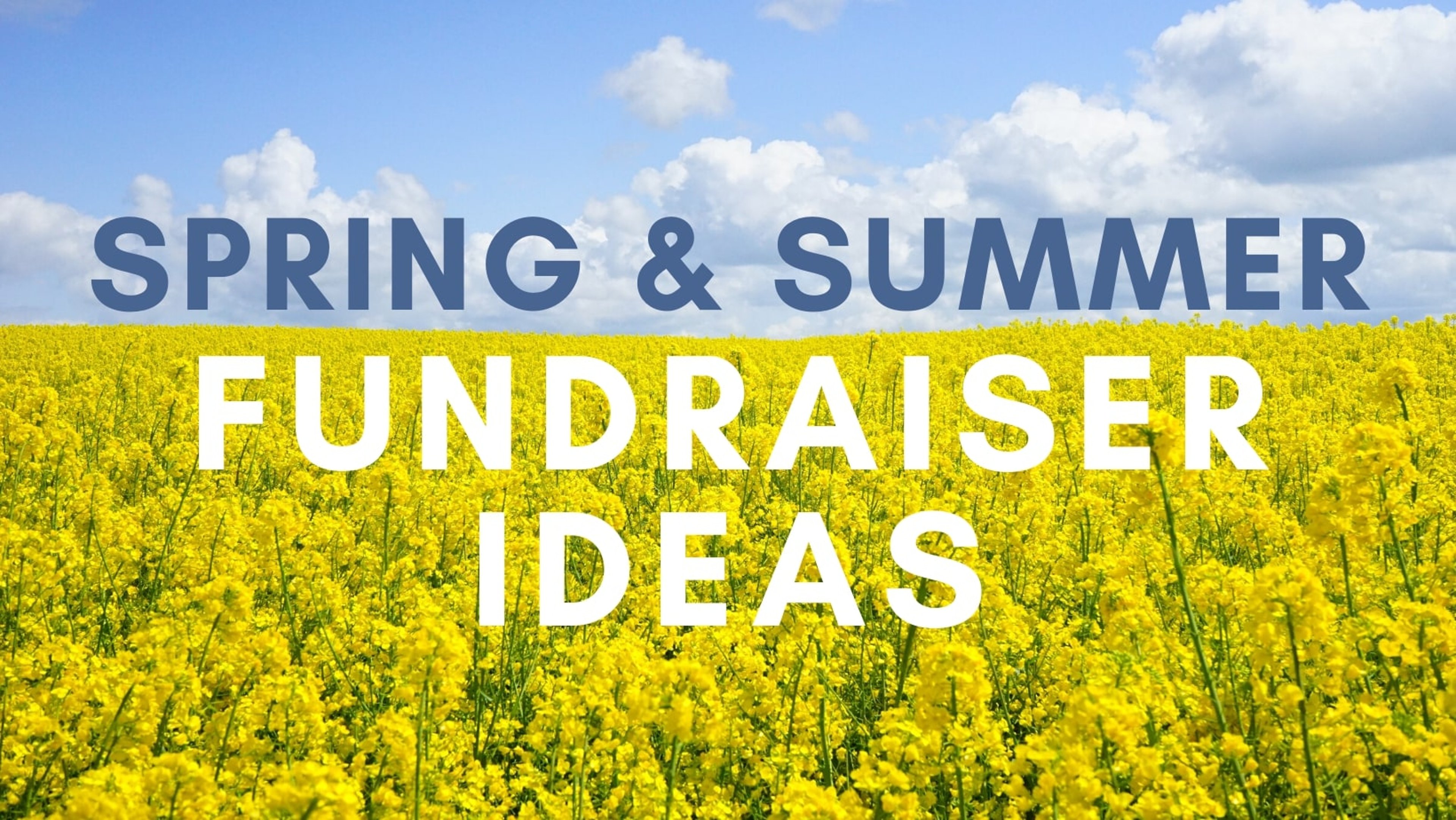 Cover photo for Spring and Summer Fundraiser Ideas for Nonprofits