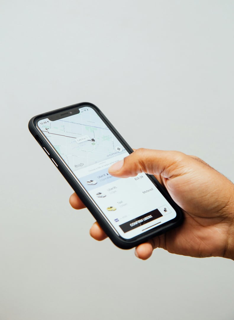 带有车辆数据的 Uber 应用程序