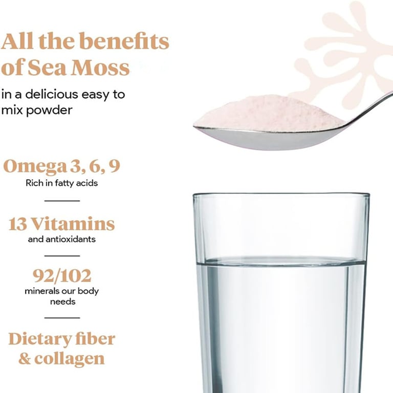 SwissBio Premium Sea Moss Superfood Powder with Ashwagandha, Beet Root & Maca | 150g - Image 4