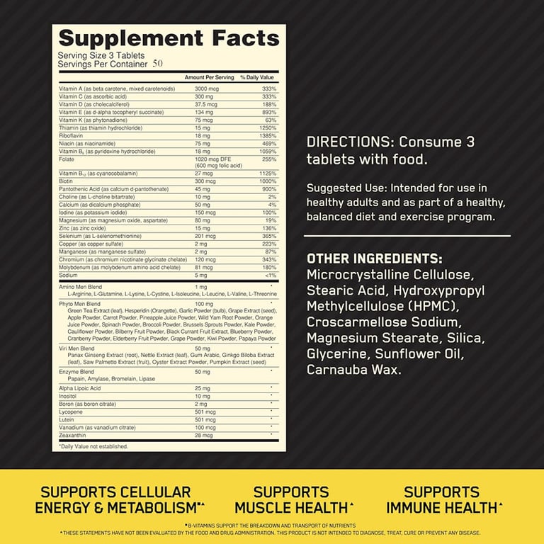 SwissBio Opti-Men Multivitamin for Active Men - Image 4