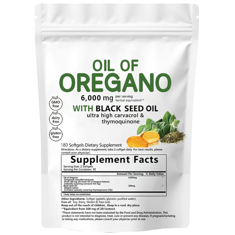 Oil of Oregano with Black Seed Oil | 180 Soft Gels - Image 5