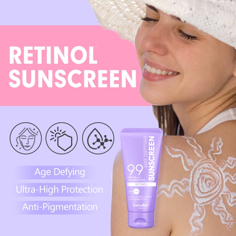 SwissBio Retinol Sunscreen SPF 99+ PA+++ - Image 2