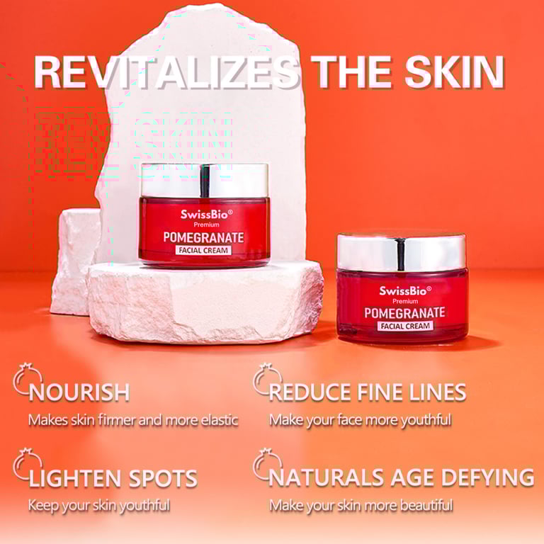 SwissBio Pomegranate & Vitamin E Facial Cream - Image 2