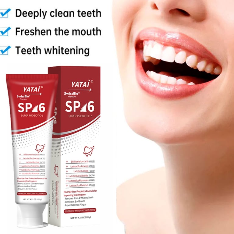 SwissBio SP6 Super Probiotic-6 Whitening Toothpaste