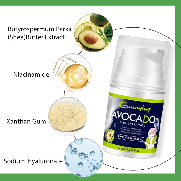 Avocado Bubble Clay Mask | 60ml - Image 2