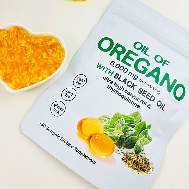Oil of Oregano with Black Seed Oil | 180 Soft Gels - Image 1