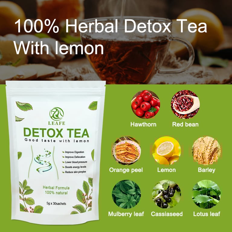 Leafe 100% Herbal Detox Tea | 30 Sachets - Image 2