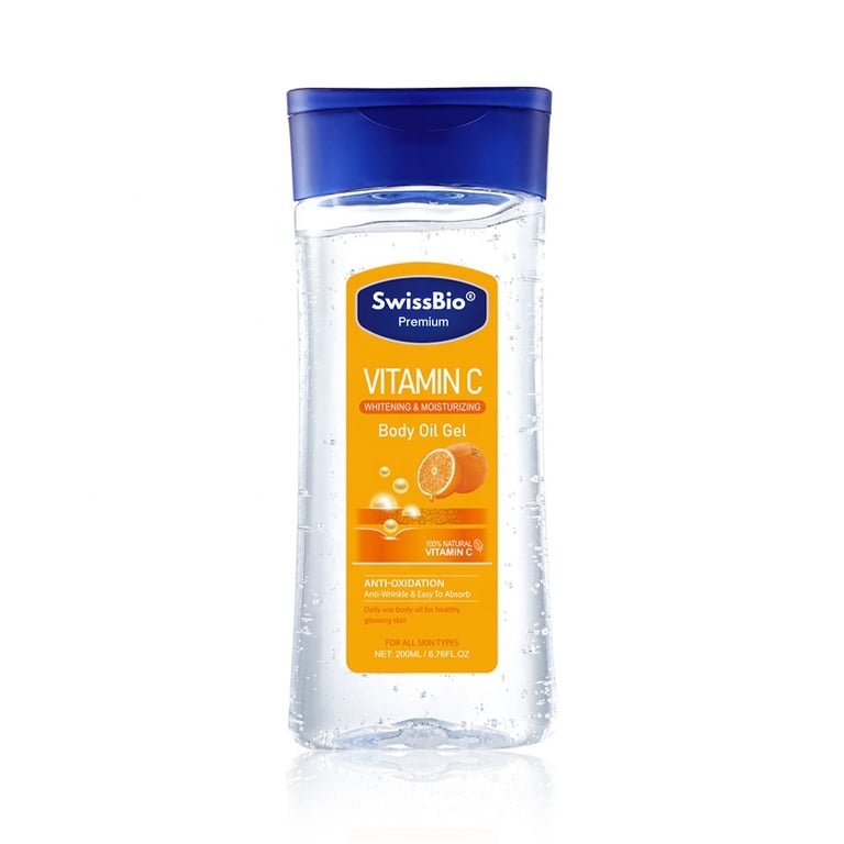 SwissBio Vitamin C Whitening & Moisturizing Body Oil Gel | 200ml