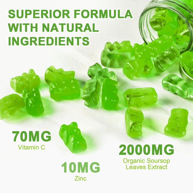 SwissBio Soursop Graviola Gummies | 60 Gummies - Image 3