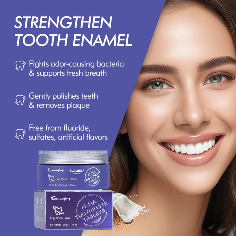 SwissBio N-HA Toothpaste Tablets - Image 1