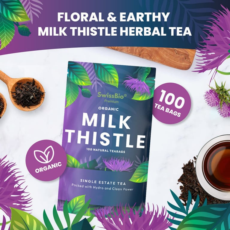 SwissBio Premium Organic Milk Thistle Tea | 100 Bags - Image 2